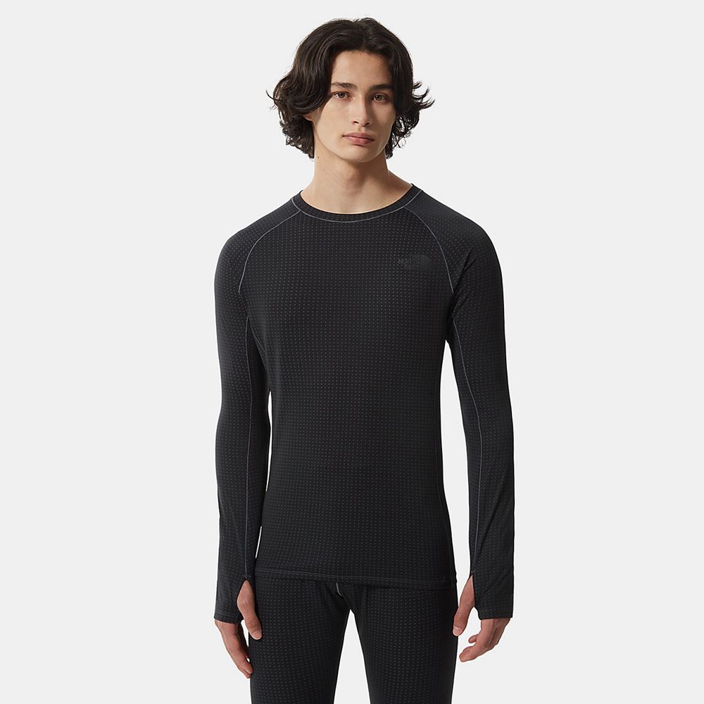 The North Face Baselayers Mens Australia - The North Face Dotknit Black Skiing And Snowboarding (HTS